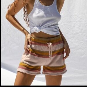 Jen's Pirate Booty Multicolor Striped sweater knit Shorts